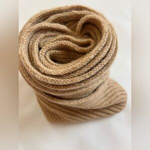 Extra long hand knit scarf.